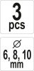 Yato Csigafúró mélységhatároló készlet 3 részes 6, 8, 10 mm