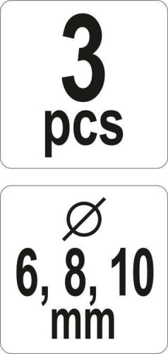 Yato csigafúró mélységhatároló készlet 3 részes 6, 8, 10 mm