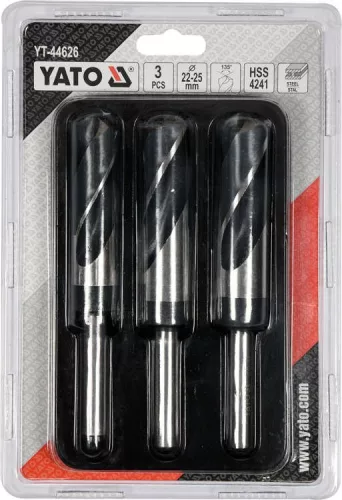 Yato fémfúró készlet 3 részes 22,0-25,0 mm HSS