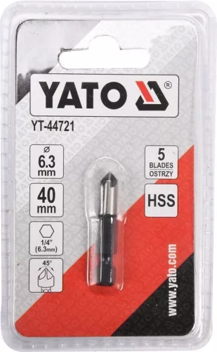 Yato kúpos süllyesztő fémre bitbefogású HSS 6,3mm