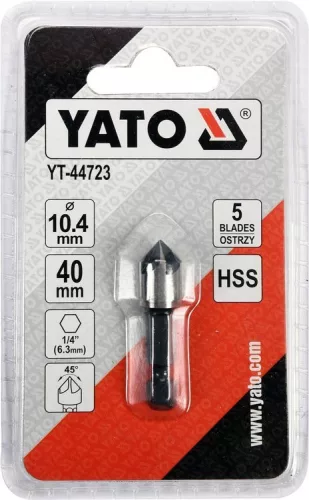 Yato kúpos süllyesztő fémre bitbefogású HSS 10,4mm