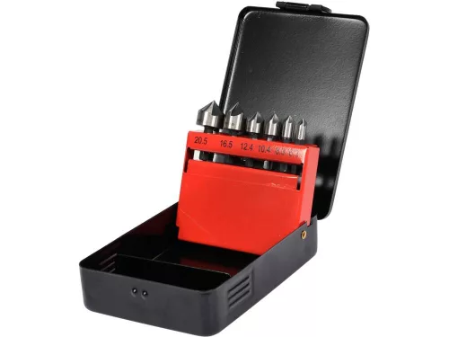 Yato kúpos süllyesztő fémre bitbefogású HSS készlet 6 részes 6,3-20,5mm