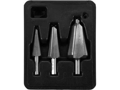 Yato lépcsős fúró készlet 3 részes inox