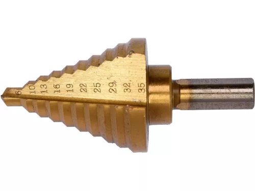 Yato lépcsős fúró HSS-TiN 10 lépcsős 6-35 mm