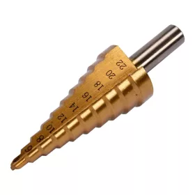 Yato lépcsős fúró 4-22 mm HSS Titán-nitrid
