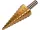 Yato lépcsős fúró 4-22 mm HSS Titán-nitrid