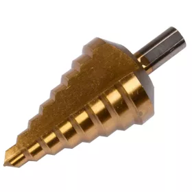 Yato lépcsős fúró 10-45 mm 8 lépcsős HSS titán-nitrid