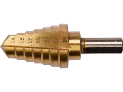 Yato lépcsős fúró HSS-TiN 7 lépcsős 14-26 mm