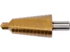 Yato lépcsős fúró 10-30 mm 12 lépcsős HSS titán-nitrid