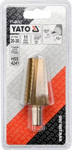 Yato lépcsős fúró 11 lépcsős 20-30 mm HSS-TiN