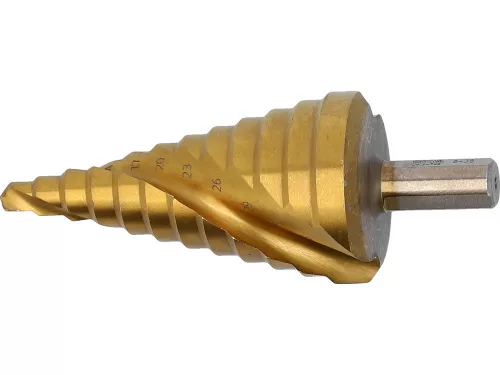 Yato lépcsős fúró 6-38 mm HSS titán-nitrid