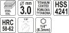 Yato fém marófúró 3 x 70 mm bit befogású HSS-TiN