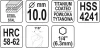 Yato fém marófúró 10 x 105 mm bit befogású HSS-TiN