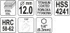 Yato fém marófúró 12 x 115 mm bit befogású HSS-TiN