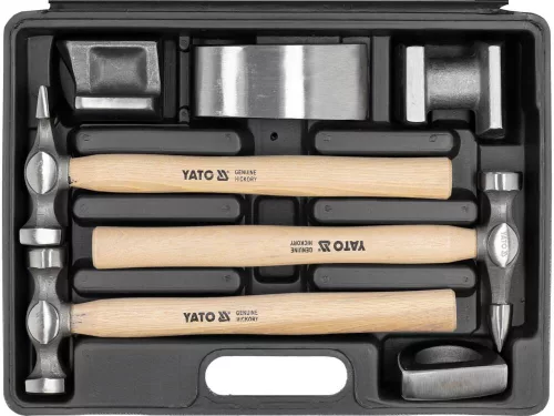 Yato karosszériás kalapács és egyengető készlet 7 részes Hickory nyéllel