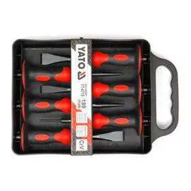 Yato véső készlet 6 részes 180 mm kézvédővel