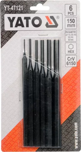 Yato csapszegkiütő készlet 6 részes 150mm