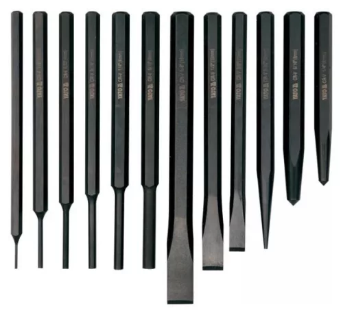 Yato laposvágó, lyukasztó és csapszegkiütő készlet 12 részes