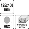 Yato Széles vésőszár 125 x 450 mm Hex befogás