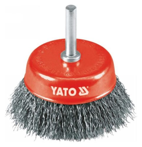 Yato csapos fazékkefe fúrógépbe inox 75 mm
