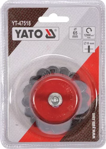 Yato csapos sodrott fazékkefe fúrógépbe 65 mm