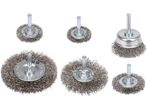 Yato csapos fazékkefe és drótkorgong fúrógépbe inox 6 részes készlet
