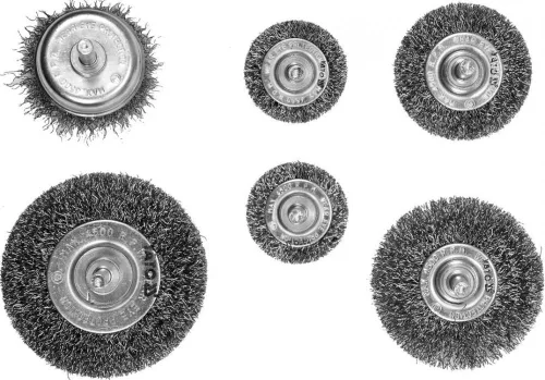 Yato csapos fazékkefe és drótkorgong fúrógépbe inox 6 részes készlet