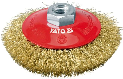 Yato döntött körkefe M14 100 mm sárgaréz bevonattal