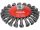 Yato döntött sodrott körkefe M14 125 mm inox