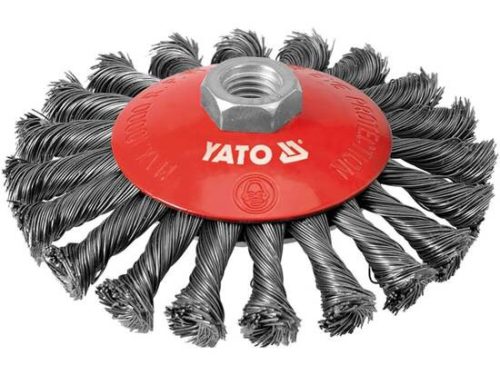 Yato Döntött sodrott körkefe M14 125 mm inox