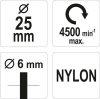 Yato csapos fazékkefe fúrógépbe nylon 25 mm