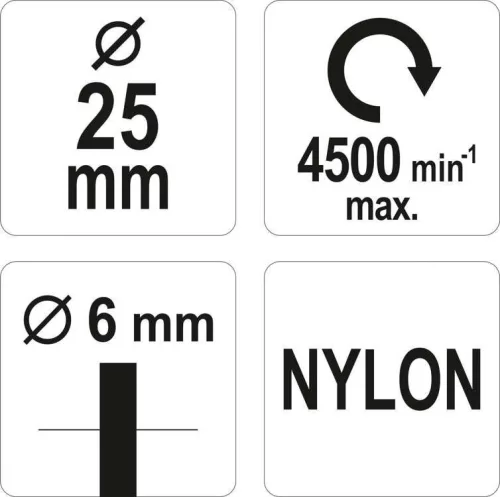 Yato csapos fazékkefe fúrógépbe nylon 25 mm