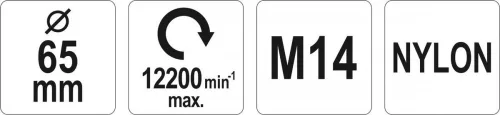 Yato fazékkefe Nylon M14 65mm