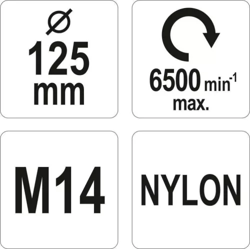 Yato fazékkefe Nylon M14 125mm