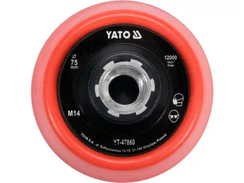 Yato tépőzáras gumitányér 75 mm M14