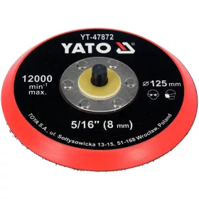 Yato tépőzáras gumitányér 125 mm 5/16"