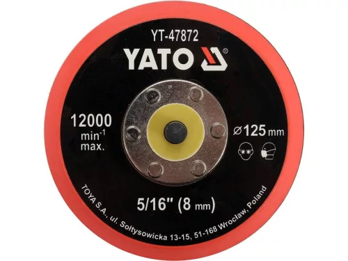 Yato tépőzáras gumitányér 125 mm 5/16"