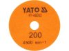 Yato tépőzáras gyémánt csiszoló és polírozókorong 100 mm / P200 vizes/száraz