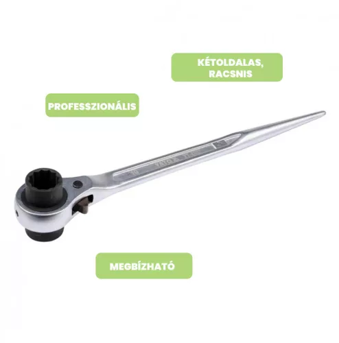 Yato racsnis állványkulcs 19 x 22 mm / 315 mm CrV