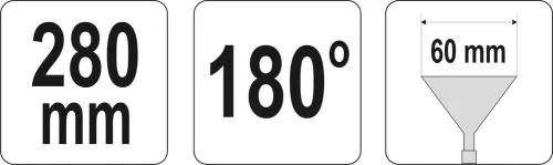 Yato falcfogó 280 x 60 mm 180°