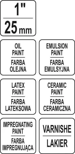 Yato ecset 1" / 25 mm kevert sörte