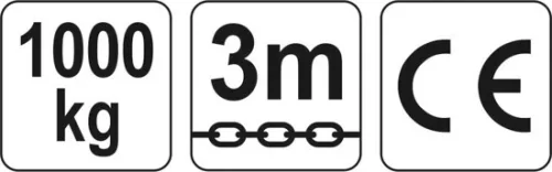 Yato láncos emelő 1000 kg/3m