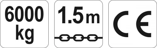 Yato karos láncos emelő 6000 kg 1,5m