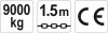 Yato Karos láncos emelő 9000 kg 1,5m