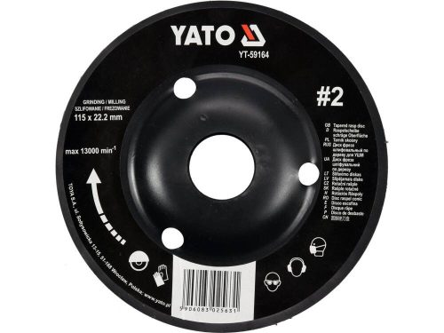 Yato ráspolykorong közepes #2 115 x 22,2 mm