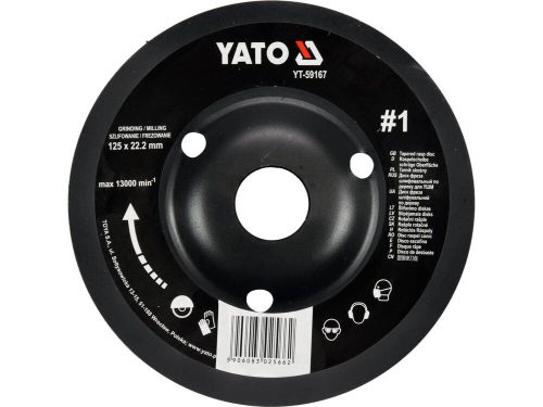 Yato ráspolykorong durva #1 125 x 22,2 mm