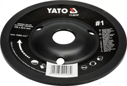 Yato ráspolykorong durva #1 125 x 22,2 mm