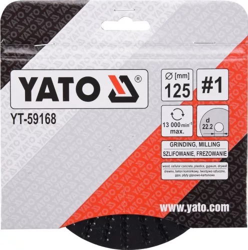Yato ráspolykorong durva #1 125 x 22,2 mm