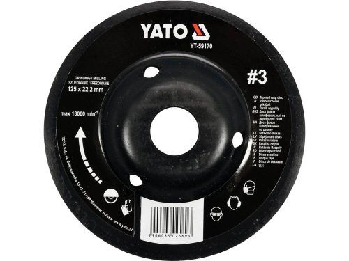 Yato ráspolykorong finom #3 125 x 22,2 mm