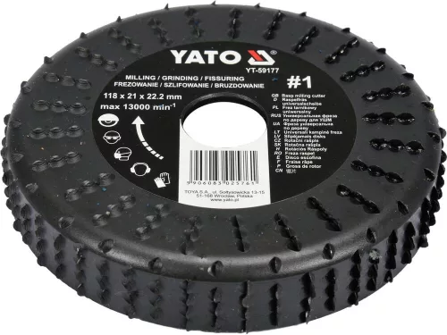 Yato ráspolykorong durva #1 118 x 21 mm